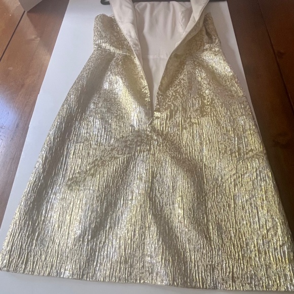 BostonProper Gold Metallic Mini Dress - Picture 4 of 5